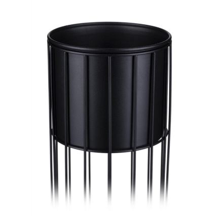 Vaso da fiori in metallo LOFT 70x20 cm nero