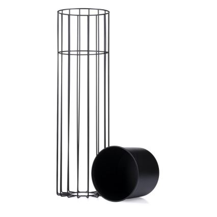 Vaso da fiori in metallo LOFT 70x20 cm nero