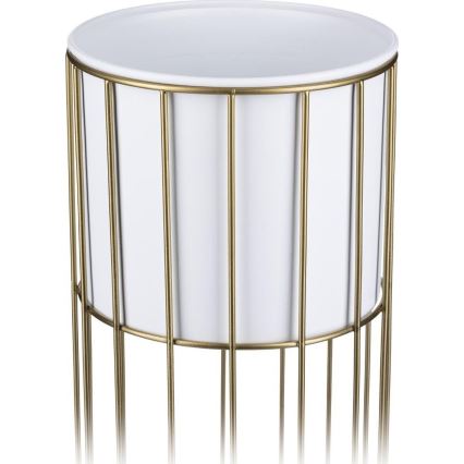 Vaso da fiori in metallo LOFT 70x20 cm oro/bianco