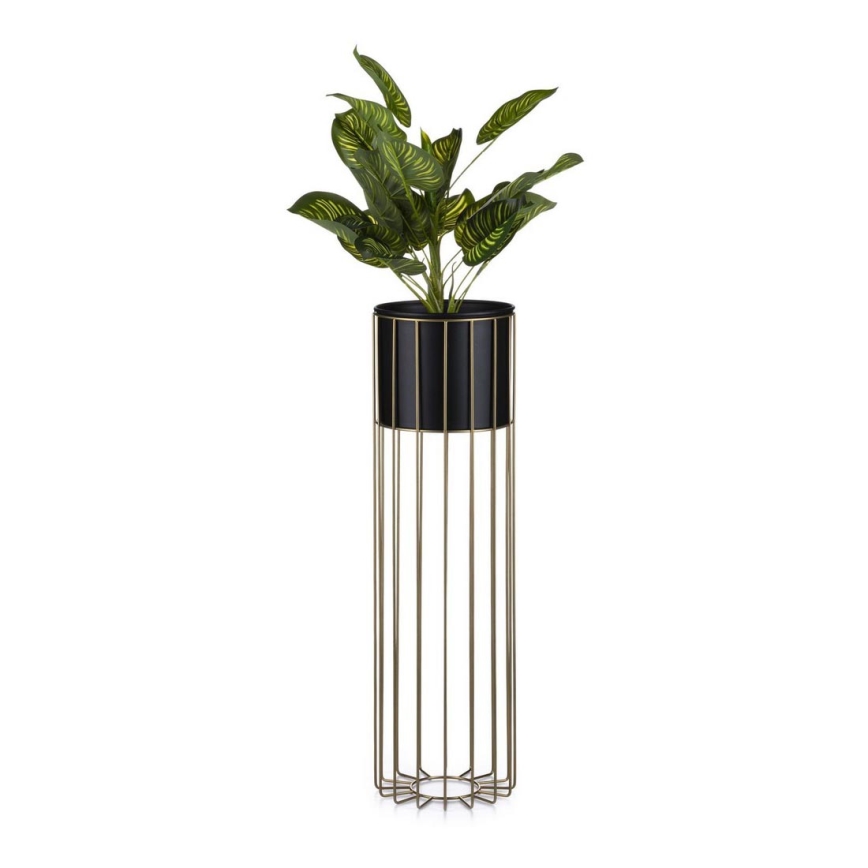 Vaso da fiori in metallo LOFT 70x20 cm oro/nero