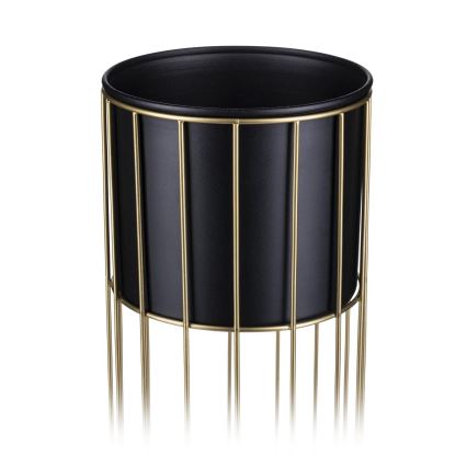 Vaso da fiori in metallo LOFT 70x20 cm oro/nero