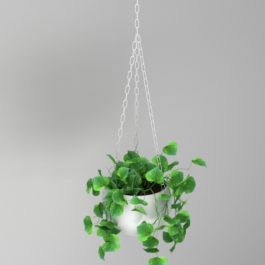 Vaso da fiori sospeso 155x27 cm bianco