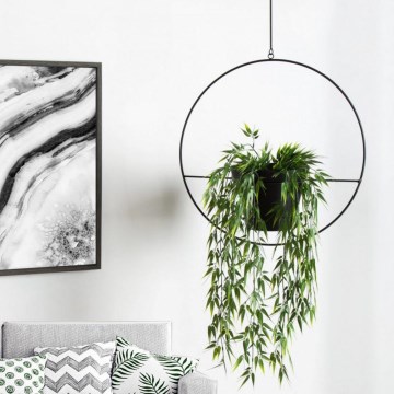 MYWIRE Fioriera Sospesa ISEL In Metallo Grafite – Vaso Da Fiori Per Interni Ed Esterni – Design Salvaspazio Prodotto In Austria