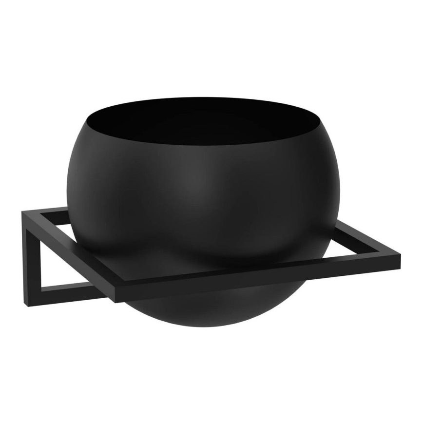 Vaso da parete 27x29 cm nero