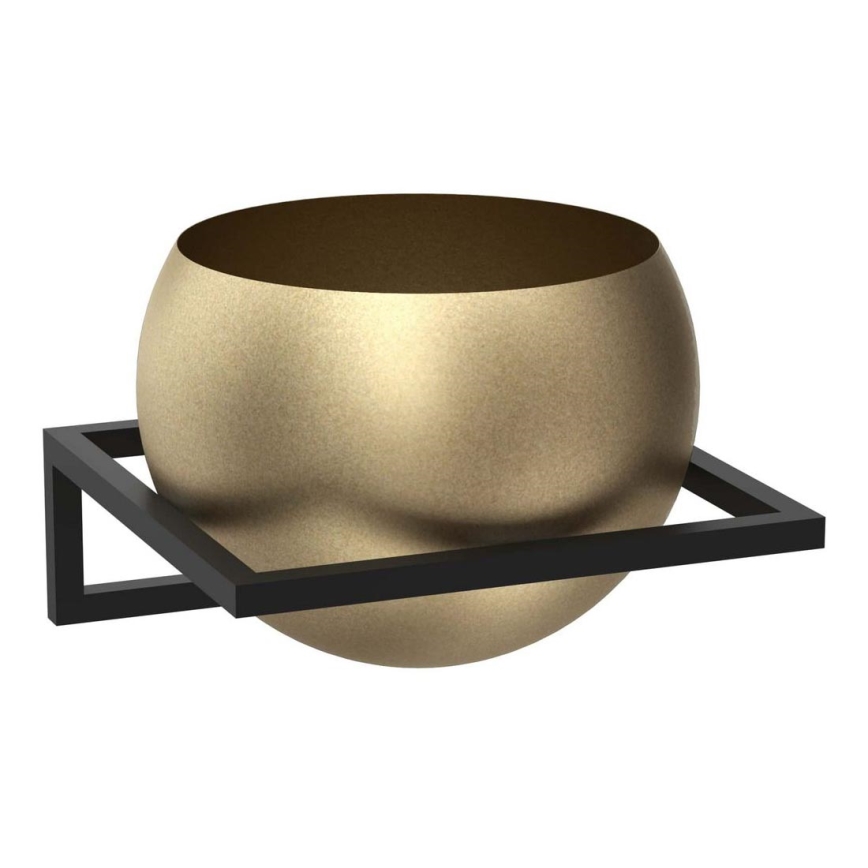 Vaso da parete 27x29 cm nero/oro