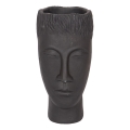 Vaso decorativo 25x14x12,5 cm nero/cemento