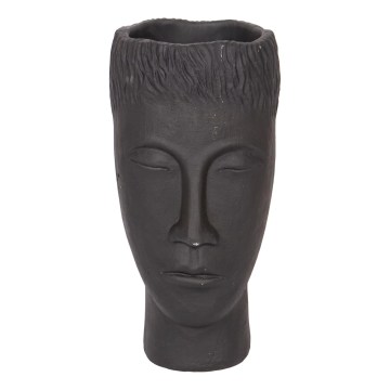 Vaso decorativo 25x14x12,5 cm nero/cemento