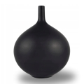 Vaso in ceramica, 24 cm, nero opaco
