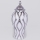 Vaso in ceramica 35x18,5 cm argento/bianco