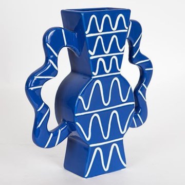 Vaso in ceramica 37,5x35,5 cm blu