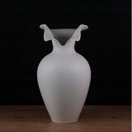 Vaso in ceramica 41,5x23 cm bianco