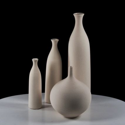 Vaso in ceramica bianca da 33 cm
