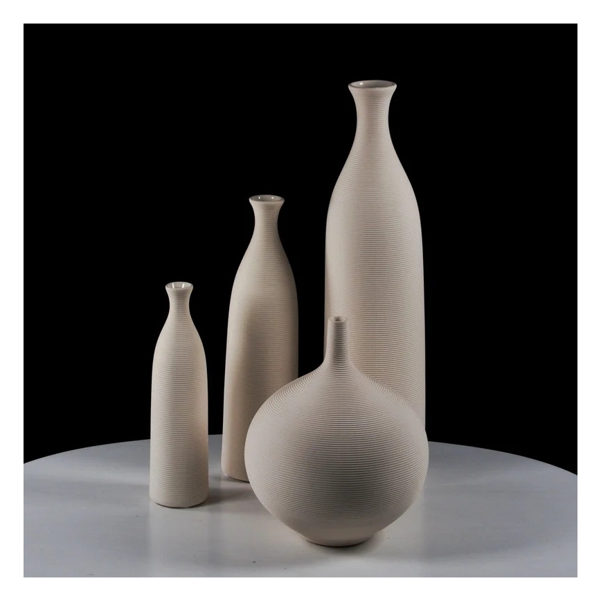 Vaso in ceramica bianca da 33 cm