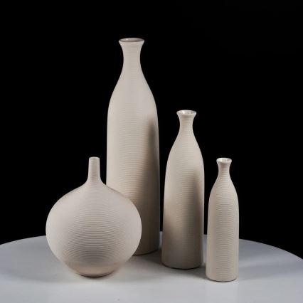 Vaso in ceramica bianca da 46 cm