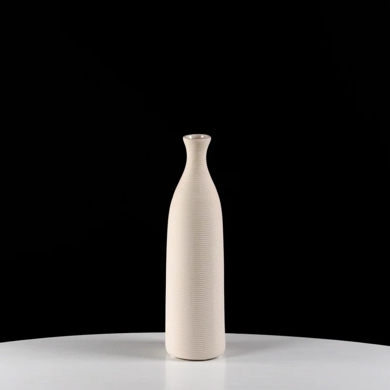 Vaso in ceramica bianco, 25 cm