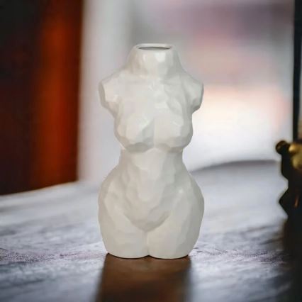 Vaso in ceramica bianco 30 cm