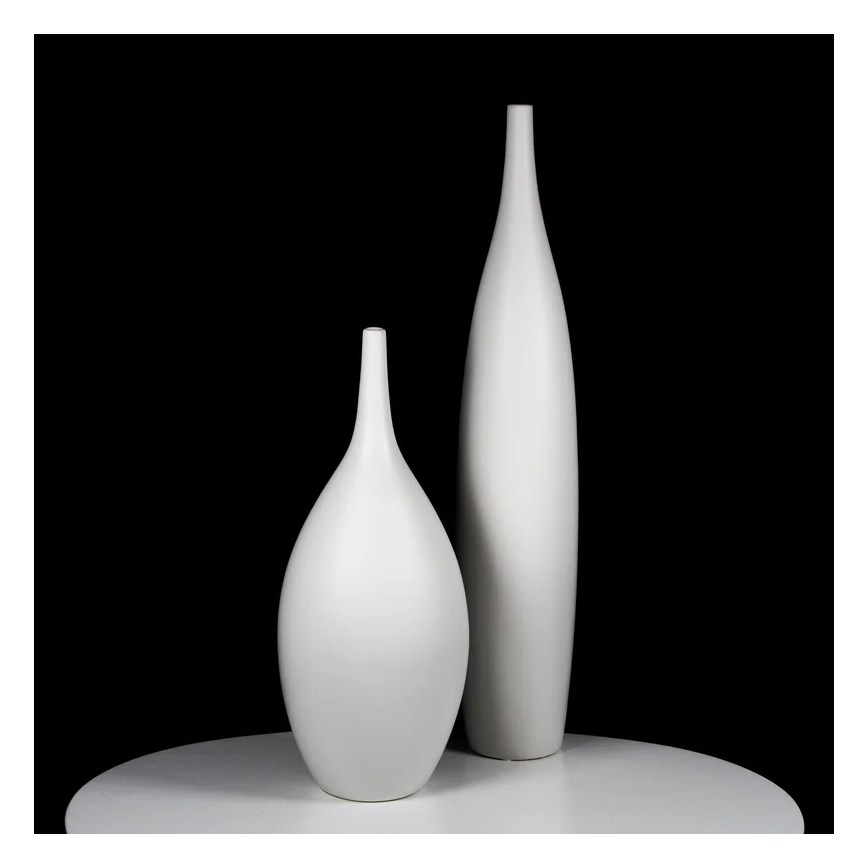 Vaso in ceramica bianco H 70 cm