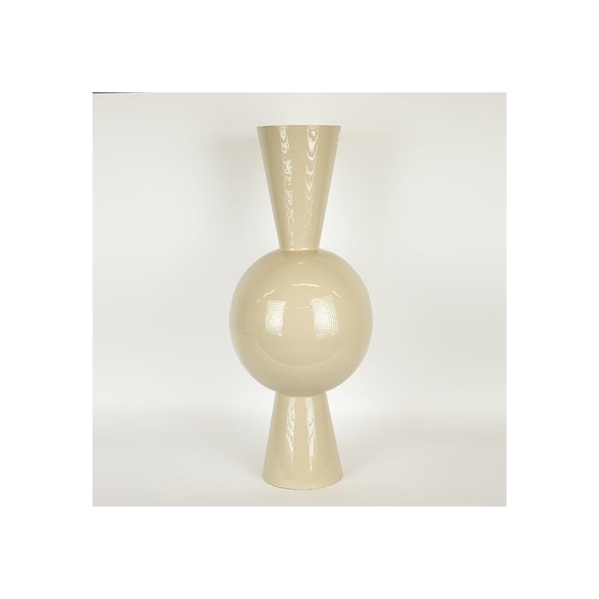 Vaso in metallo 60x25 cm beige