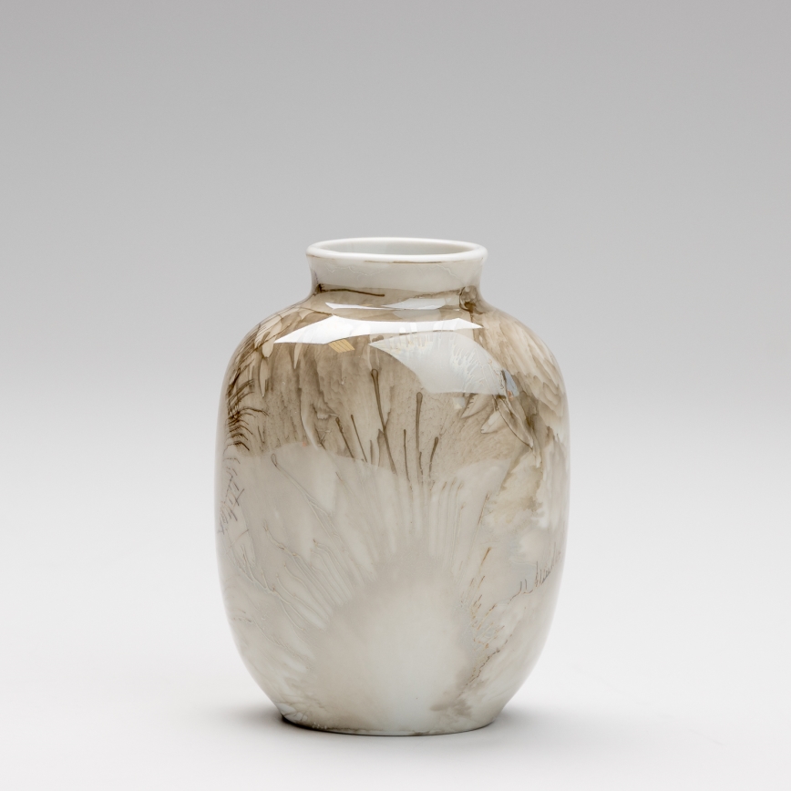Vaso in porcellana 12,5x9 cm marrone