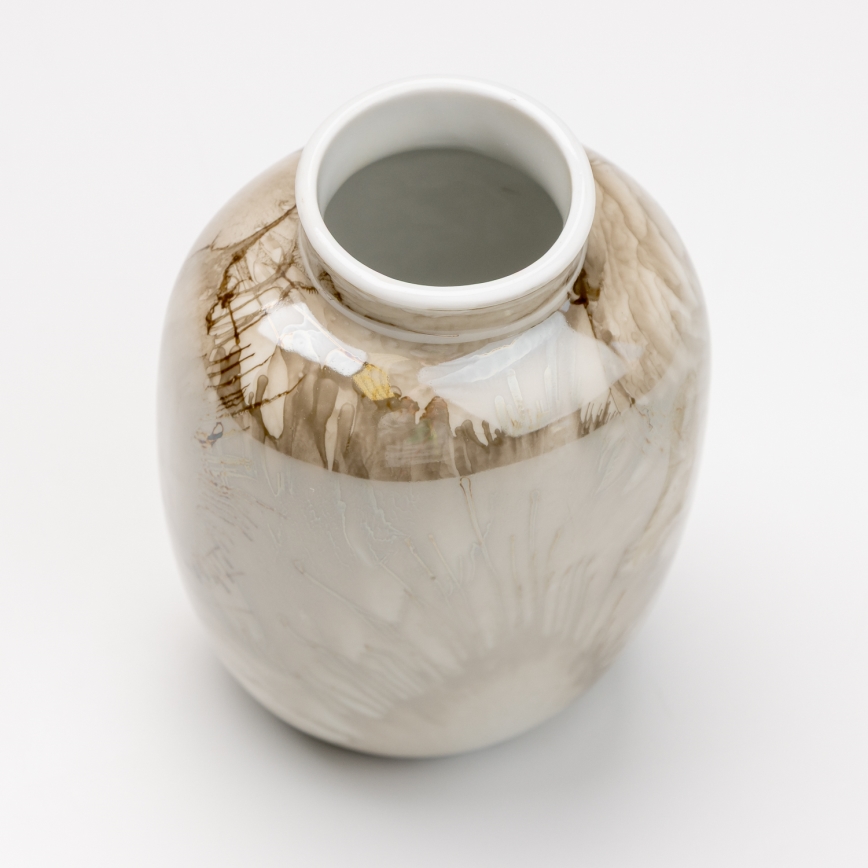 Vaso in porcellana 12,5x9 cm marrone