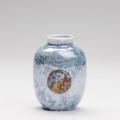 Vaso in porcellana 12,5x9 cm perlato blu gracie
