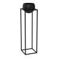 Vaso per fiori in metallo 111,3x29 cm nero