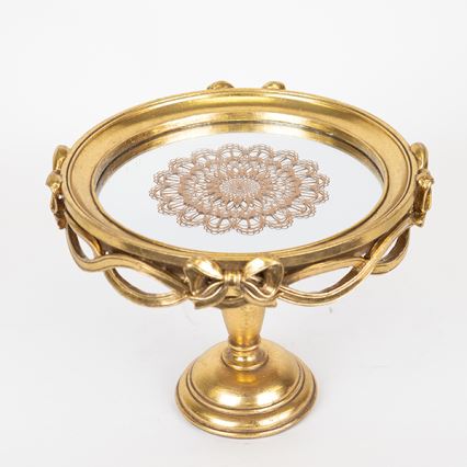 Vassoio decorativo diametro 25,5 cm oro