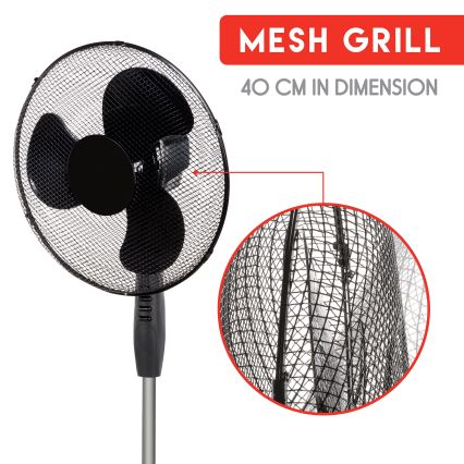 Ventilatore 40W/230V d. 40 cm nero