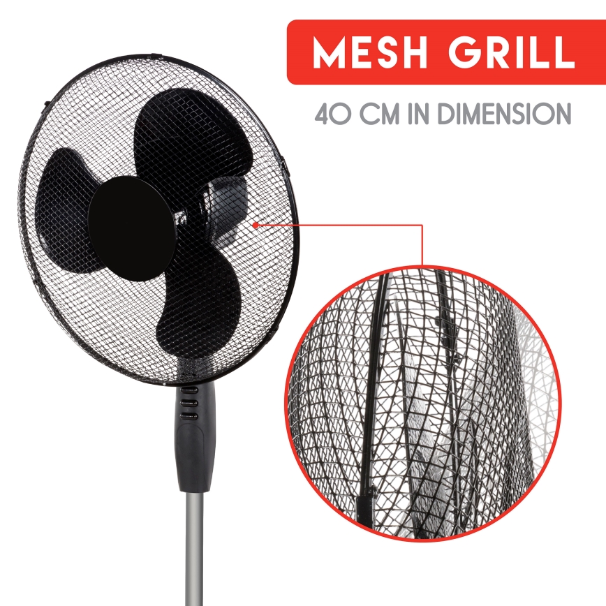 Ventilatore 40W/230V d. 40 cm nero
