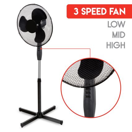 Ventilatore 40W/230V d. 40 cm nero