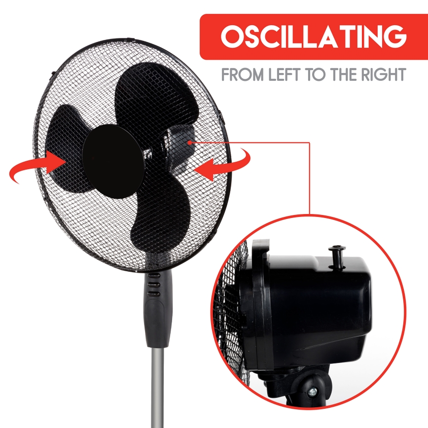 Ventilatore 40W/230V d. 40 cm nero