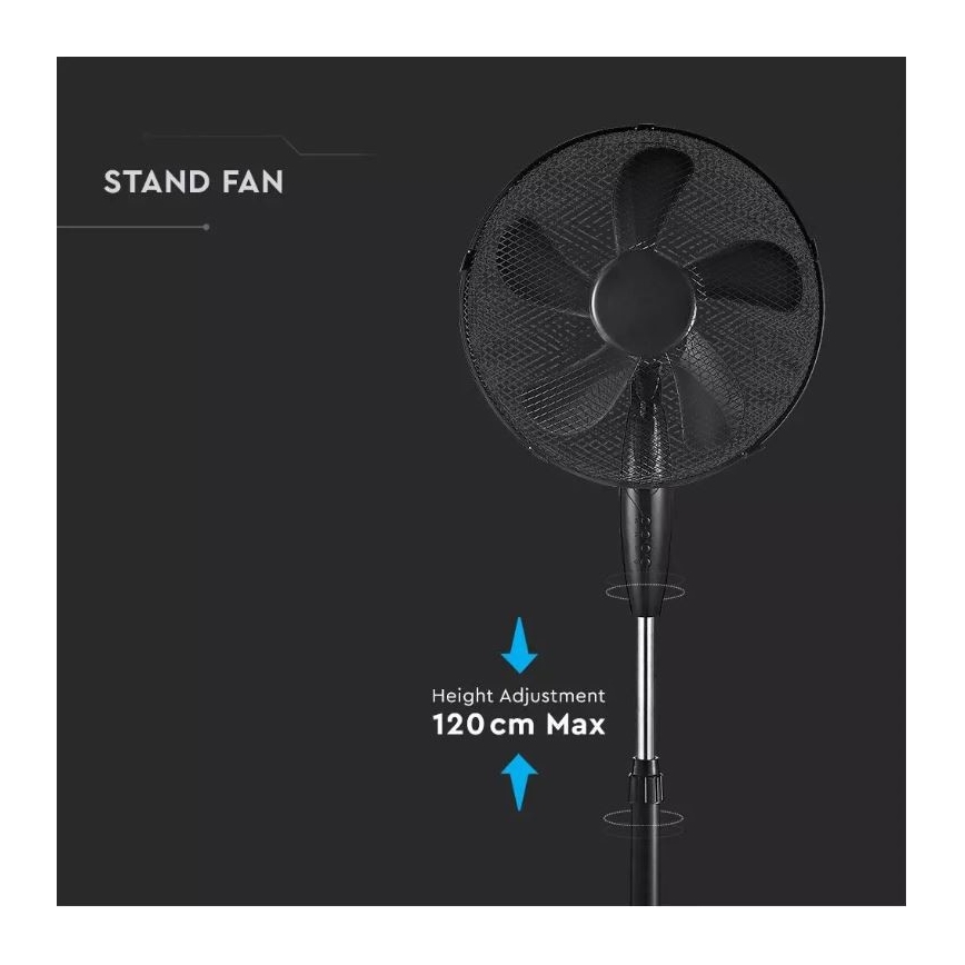 Ventilatore 43cm 55W/230V nero
