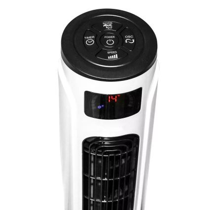 Ventilatore a colonna con il controllo della temperatura e telecomando 55W/230V