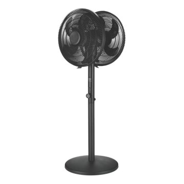 Ventilatore a piantana 120W/230V 2x Ø 40 cm nero + telecomando