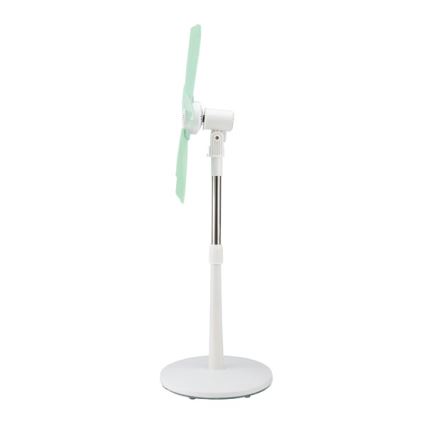 Ventilatore a piantana 15 W/230 V, altezza 100 cm, bianco/verde