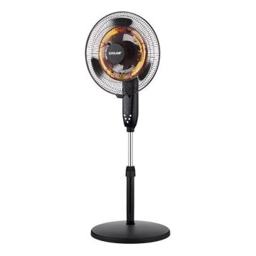 Ventilatore a piantana con termoventilatore 35W/2000W/230V Ø 40 cm nero
