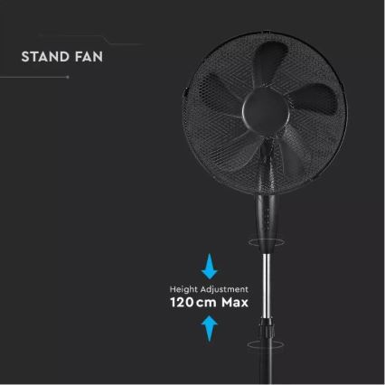 Ventilatore a piantana diametro 43 cm 55W/230V nero