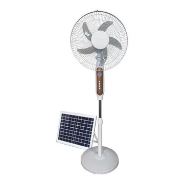 Ventilatore a piantana solare 15W/4V/230V Ø 45 cm bianco
