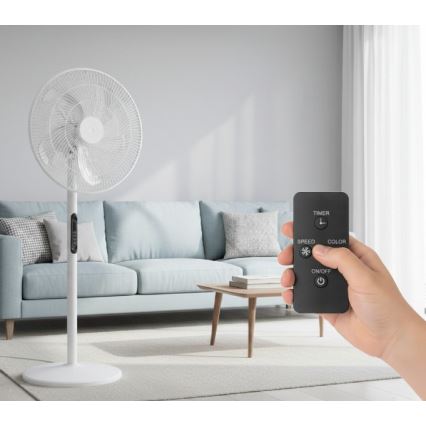 Ventilatore a piantana VIENTO-R 40W/230V bianco + telecomando