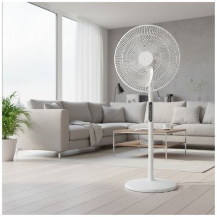 Ventilatore a piantana VIENTO-R 40W/230V bianco + telecomando