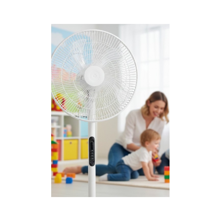 Ventilatore a piantana VIENTO-R 40W/230V bianco + telecomando