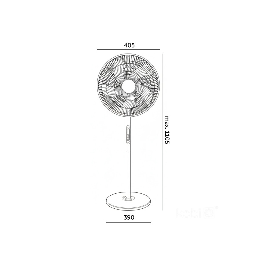 Ventilatore a piantana VIENTO-R 40W/230V bianco + telecomando