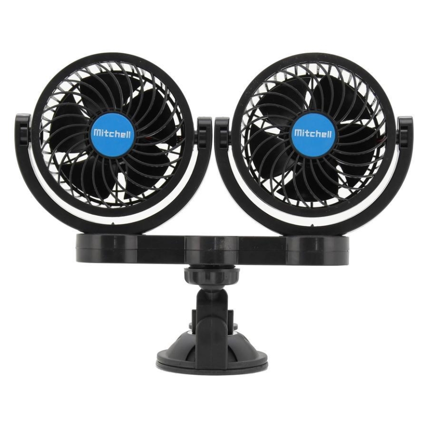 Ventilatore con ventosa per auto 7W/12V nero