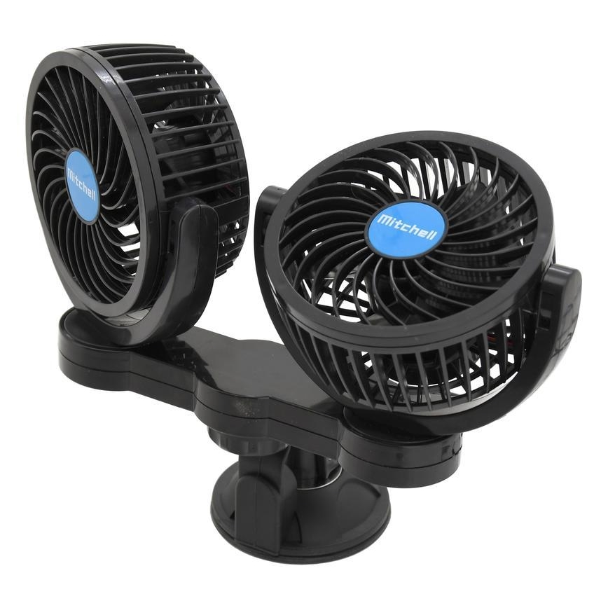 Ventilatore con ventosa per auto 7W/12V nero