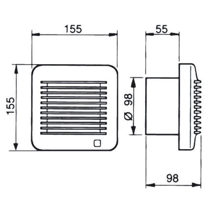 Ventilatore per bagno EDM-100 17W/230V IP44