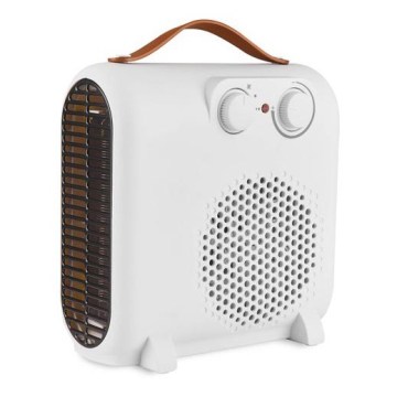 Ventilatore con elemento riscaldante 1000/2000W/230V bianco
