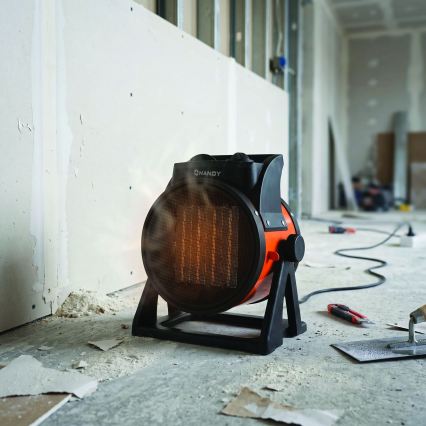 Ventilatore con elemento riscaldante in ceramica 1000/2000W/230V arancione/nero