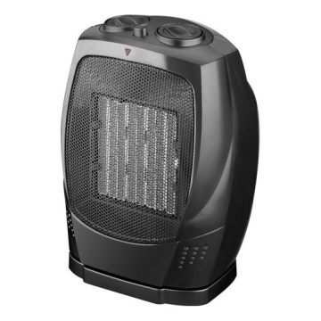 Ventilatore con elemento riscaldante in ceramica RIN 1500W/230V nero