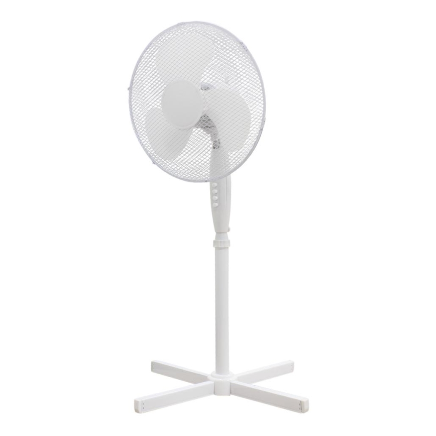 Ventilatore con piedistallo 40 cm, 3 gradi di velocità, bianco 50W