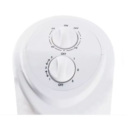 Ventilatore con timer 45W/230V bianco